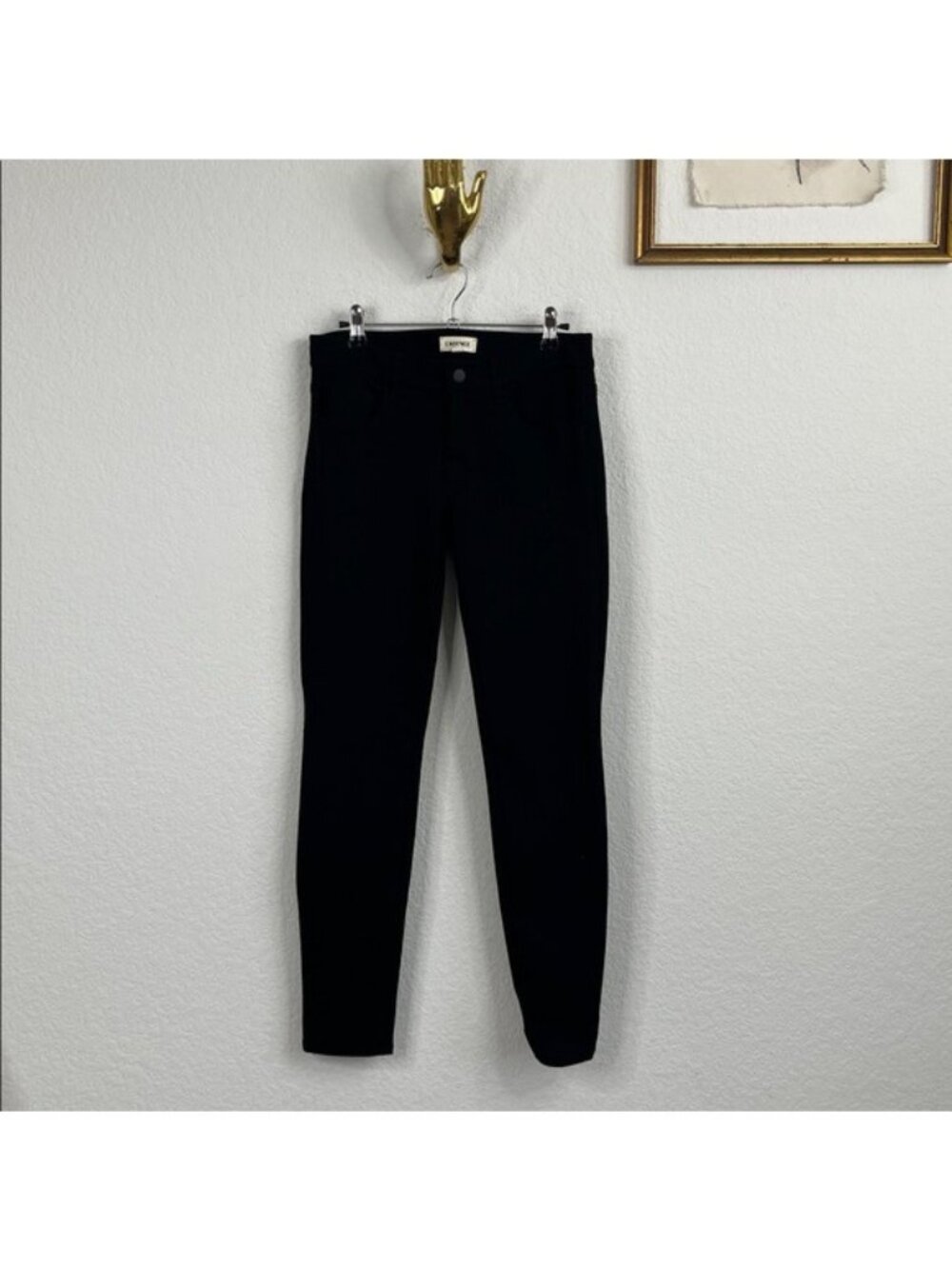 L'AGENCE Black Dark Skinny Jeans w Stretch